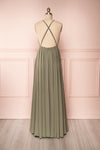Shaynez Sage Green Empire A-Line Prom Dress back view | Boutique 1861