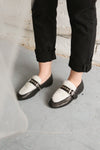 Shela Black & White Slip-On Loafers on model | La Petite Garçonne Chpt. 2 2