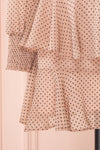 Shigeo Light Pink Polka Dot Dress w/ Ruffles skirt | Boutique 1861