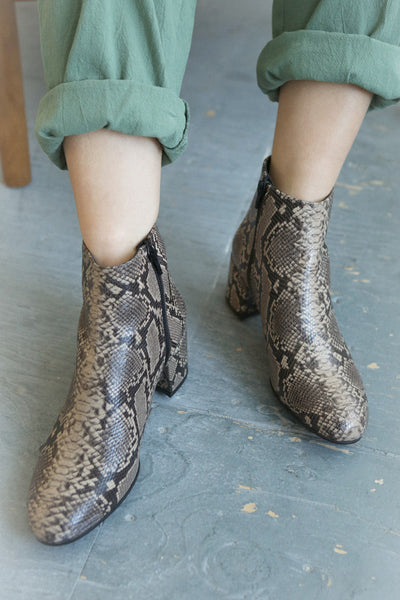 Shilo Python | Ankle Heeled Boots