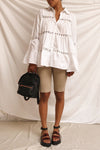Embrun Black & Brown Platform Sandals | La petite garçonne on model