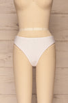 Sibay White Textured Bikini Bottom | La petite garçonne front view