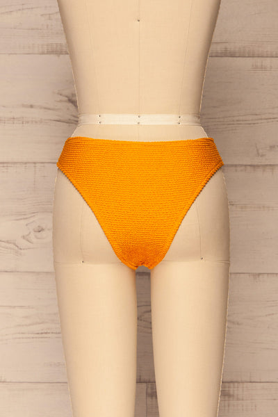 Sibay Yellow Textured Bikini Bottom | La petite garçonne back view