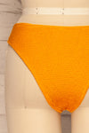 Sibay Yellow Textured Bikini Bottom | La petite garçonne back close-up