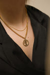 Sideractis Golden Pendant Necklace with Medallion | La Petite Garçonne 2