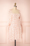 Silaca White Floral Chiffon Short Dress | Boutique 1861 side view