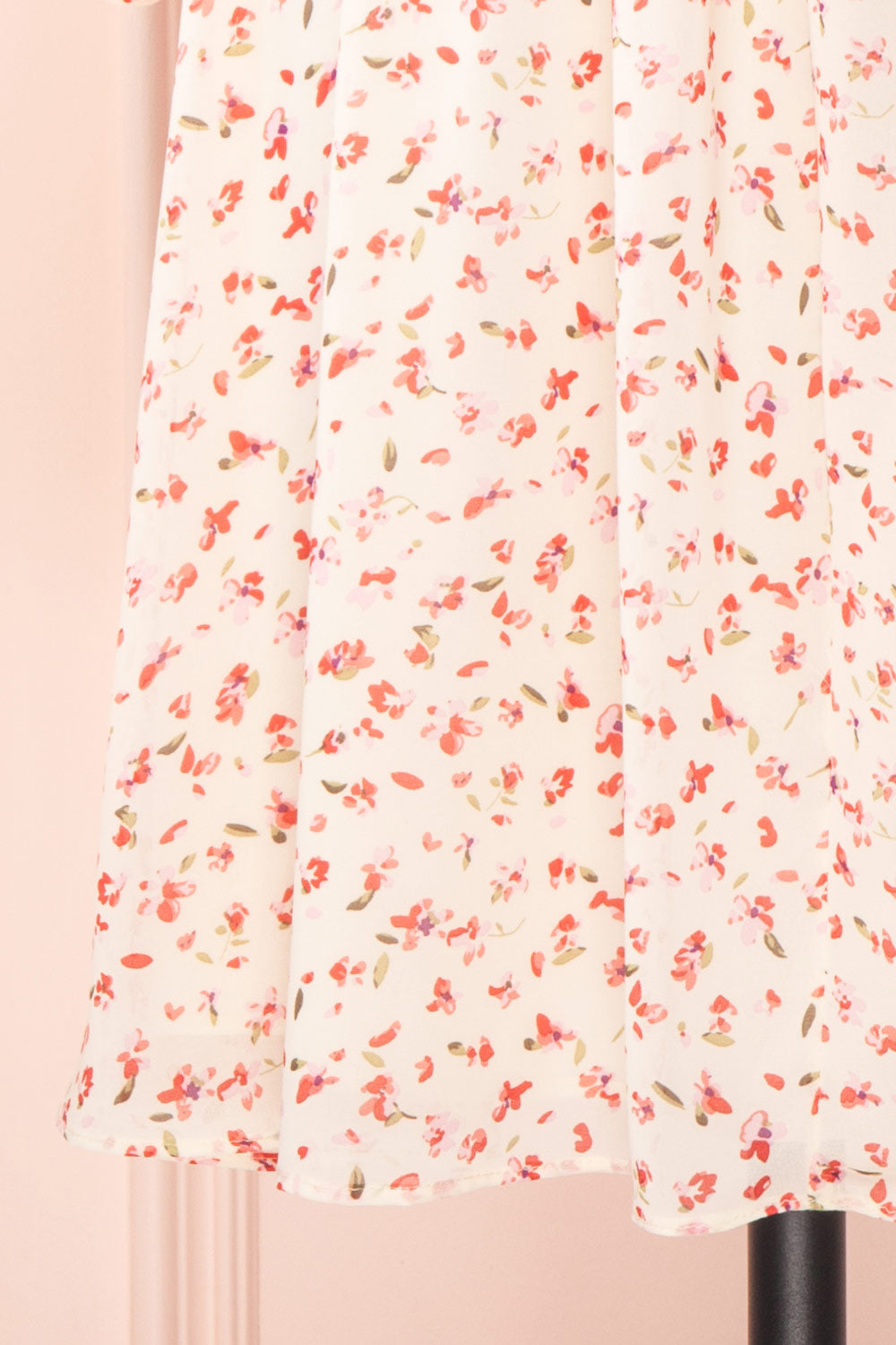 Silaca White Floral Chiffon Short Dress | Boutique 1861 bottom 