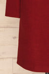 Silkeborg Burgundy Double Breasted Felt Coat | La Petite Garçonne bottom close-up