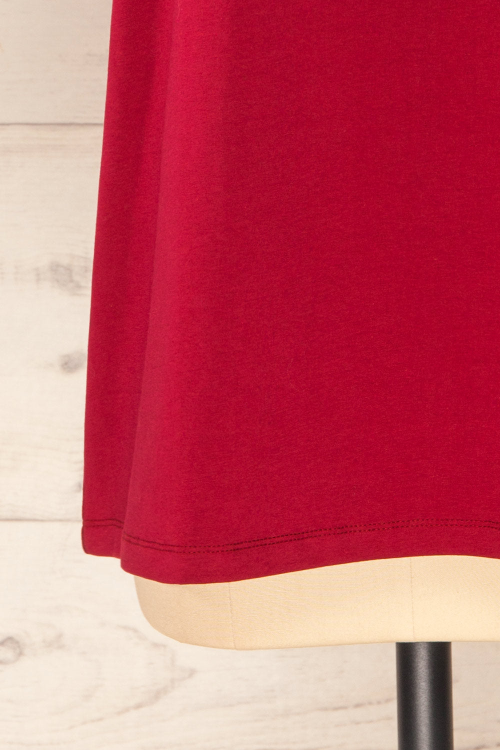 Sindi Burgundy Oversized Cotton T-Shirt | La petite garçonne bottom 