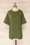 Sindi Green Oversized Cotton T-Shirt | La petite garçonne front view