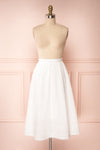 Sioban White High-Waisted Openwork Midi Skirt | Boutique 1861 back view