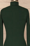 Sliema Green Turtleneck Ribbed Knit Top | La Petite Garçonne back close-up