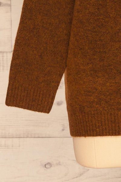 Sochi Brown Turtleneck Knit Sweater | La petite garçonne  bottom