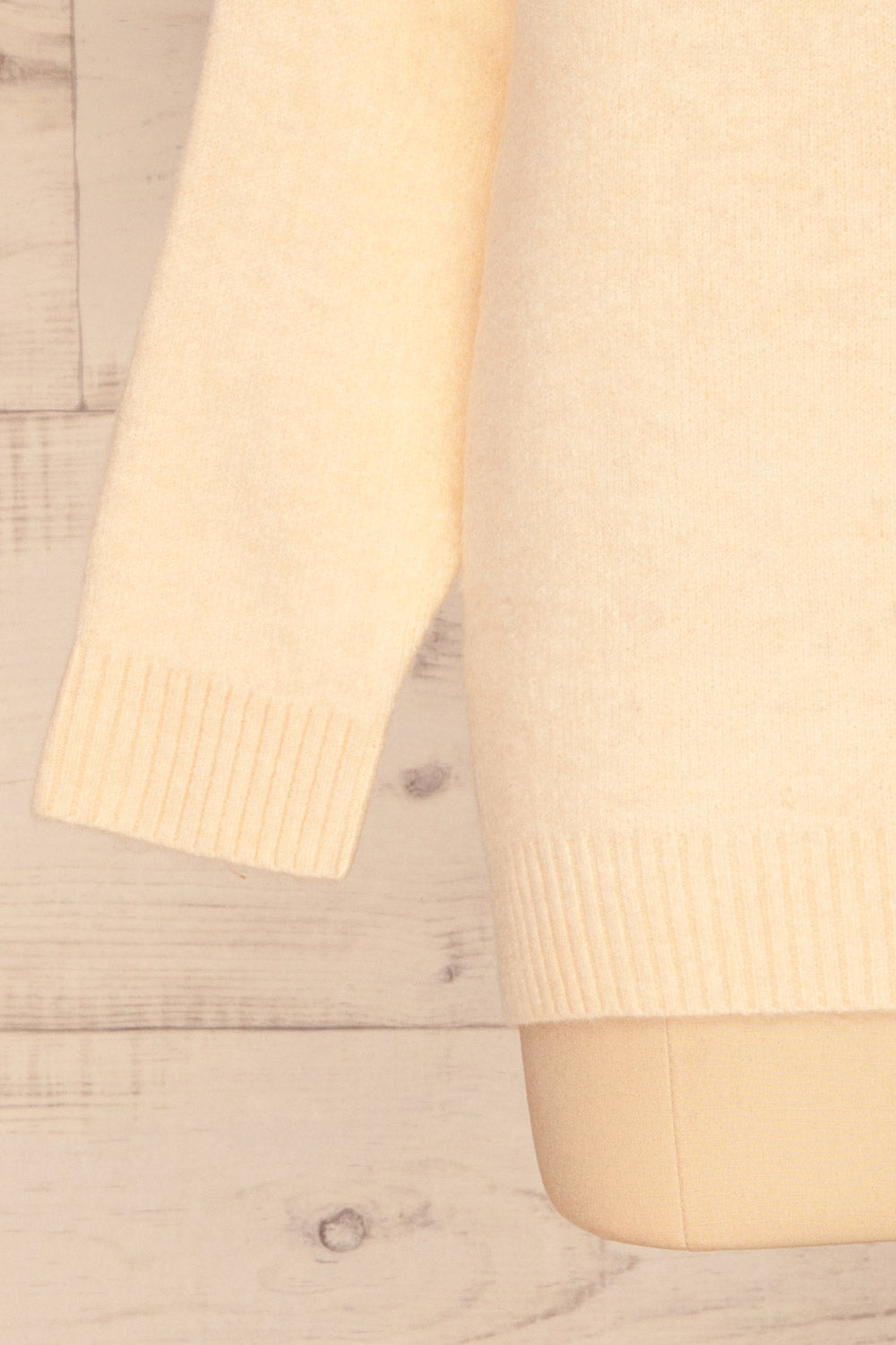 Sochi Ivory Turtleneck Knit Sweater | La petite garçonne  bottom 