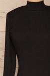 Solesmes Black Mock Neck Dress | Robe | La Petite Garçonne front close-up