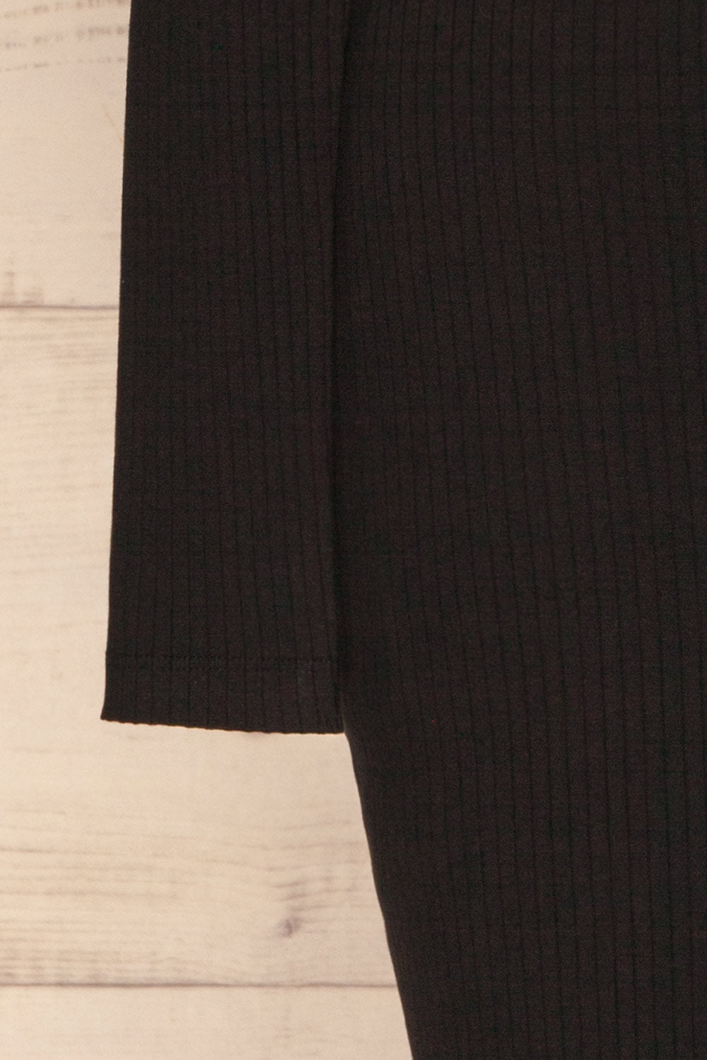 Solesmes Black Mock Neck Dress | Robe | La Petite Garçonne sleeve close-up