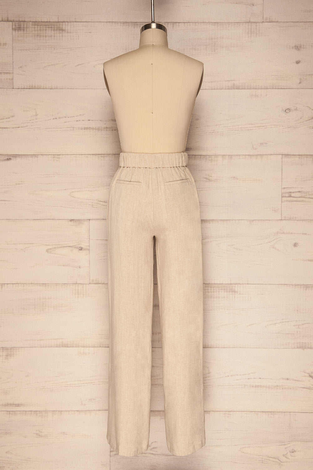 Sollihul Beige Woven Wide Leg Pants | La Petite Garçonne