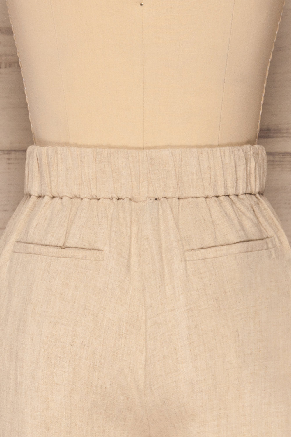 Sollihul Beige Woven Wide Leg Pants | La Petite Garçonne