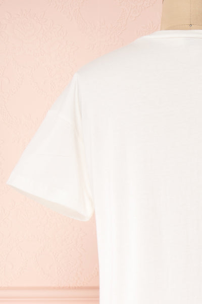 Sonnewalde White T-Shirt w/ Cat | Boutique 1861 back close-up