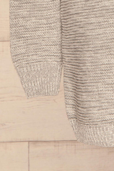 Sorinnes Sweater Dress | Robe Grise | La Petite Garçonne bottom close-up