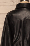Sosnowiec Cropped Faux-Leather Jacket | La petite garçonne back close-up