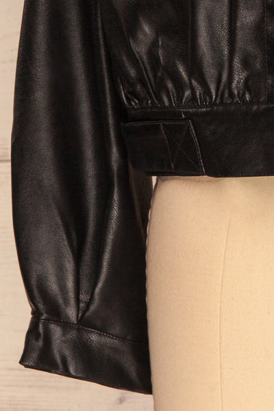 Sosnowiec Cropped Faux-Leather Jacket | La petite garçonne bottom