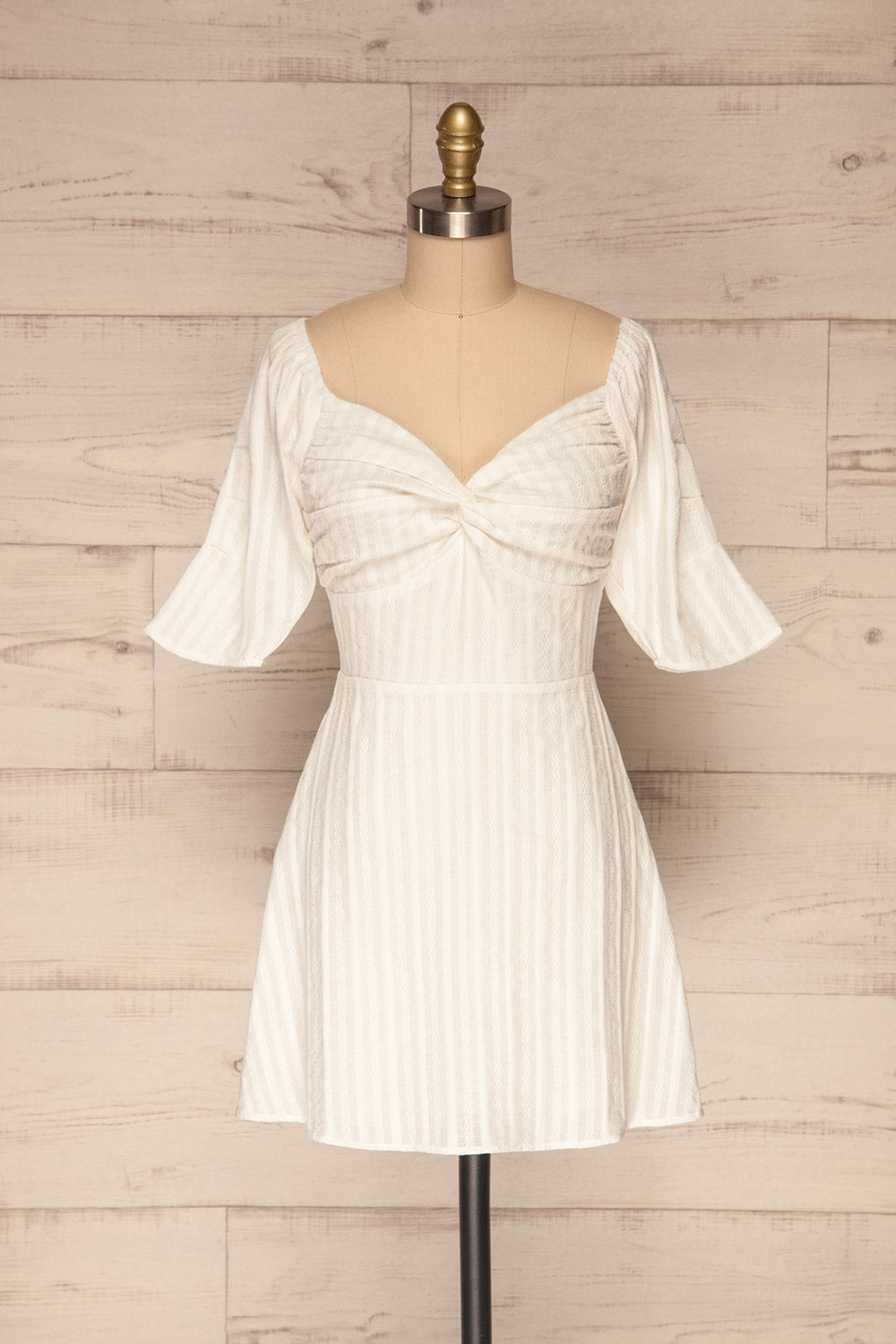 Southport White Embroidered A-Line Summer Dress | La Petite Garçonne