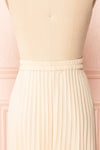 Spaewife White Chiffon Pleated Midi Skirt | Boutique 1861 back close up