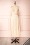 Spaewife White Chiffon Pleated Midi Skirt | Boutique 1861 front view