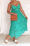 Spirea Turquoise Openwork Midi Dress | Boutique 1861 model look