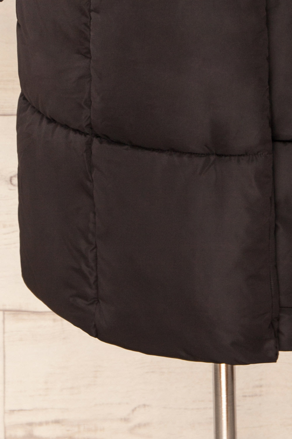 Spoleto Black Long Quilted Coat | La petite garçonne bottom 