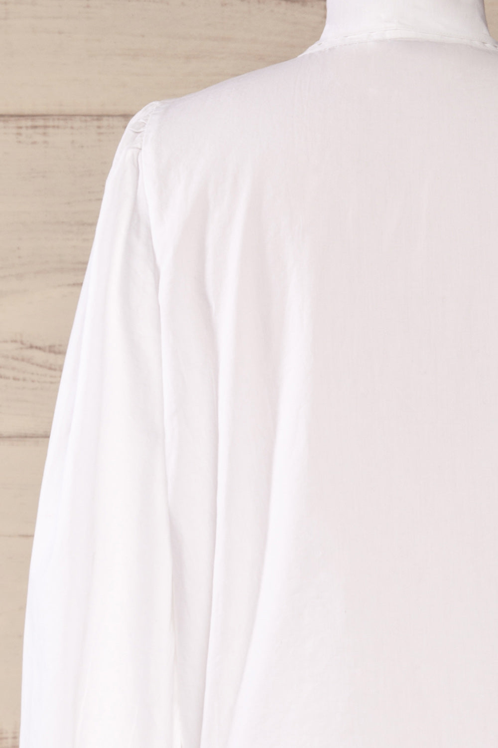 Spoletti White Long Sleeve Bow Blouse | La petite garçonne back close-up