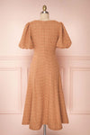 Stephim Salmon & Gold Tweed A-Line Midi Dress | Boutique 1861 back view