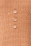Stephim Salmon & Gold Tweed A-Line Midi Dress | Boutique 1861 fabric detail