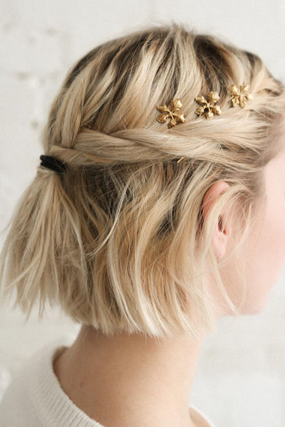 Steropa Set of Golden Hair Pins with Leaves | Boudoir 1861