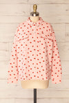 Strawberries Oversized Patterned Denim Shirt | La petite garçonne front view