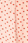Strawberries Oversized Patterned Denim Shirt | La petite garçonne texture