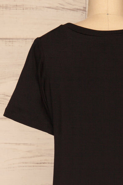 Strong Women Black T-Shirt | Haut | La Petite Garçonne back close-up