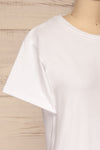 Strong Women White T-Shirt | Haut | La Petite Garçonne side close-up