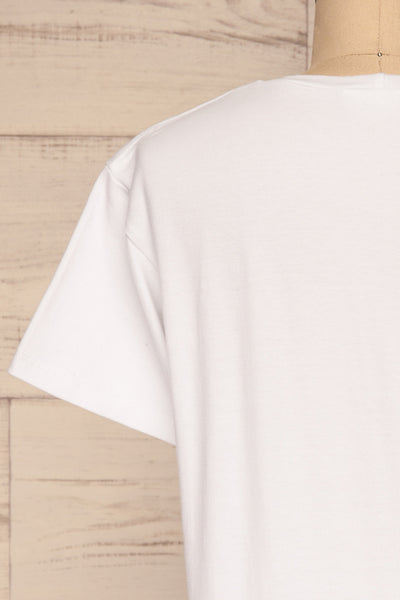 Strong Women White T-Shirt | Haut | La Petite Garçonne back close-up