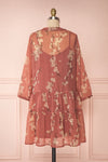 Sussen Dusty Rose Floral A-Line Short Dress | Boutique 1861 back view