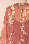 Sussen Dusty Rose Floral A-Line Short Dress | Boutique 1861 back close-up