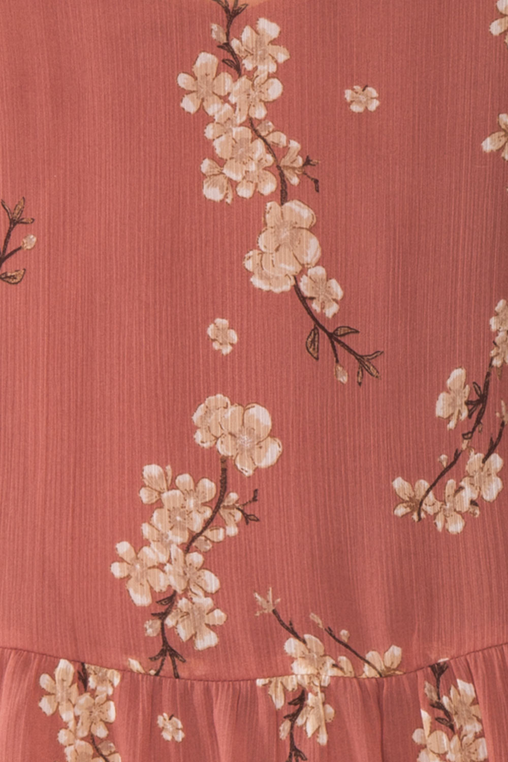 Sussen Dusty Rose Floral A-Line Short Dress | Boutique 1861 fabric 