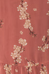 Sussen Dusty Rose Floral A-Line Short Dress | Boutique 1861 fabric