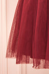 Sydalie Rouge Burgundy Sequin A-Line Party Dress skirt view | Boutique 1861