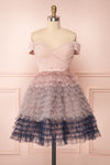 Synga Petal Pink Off-Shoulder Short Dress | Boutique 1861