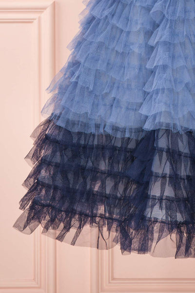 Synga Sky Gradient Blue Off-Shoulder Short Dress | Boutique 1861