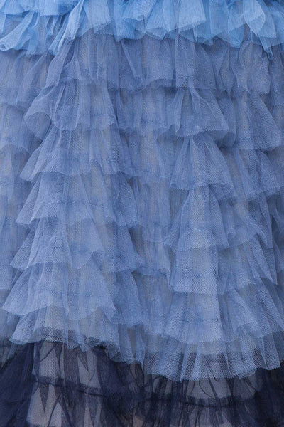 Synga Sky Gradient Blue Off-Shoulder Short Dress | Boutique 1861