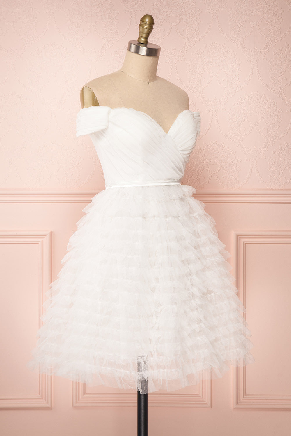 Synga Snow White Off Shoulder Short Dress Boutique 1861