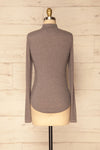Tachov Grey Ribbed Knit Stand Collar Top | La Petite Garçonne